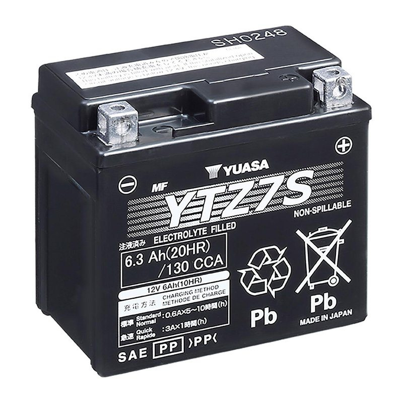 Motorcycle battery YUASA YTZ7S 6Ah