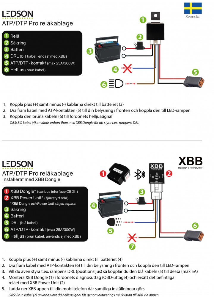 Extra light cabling - 2 Lamps (deutsch DT)