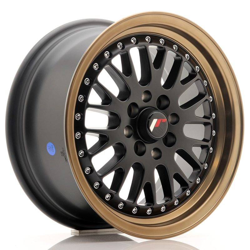 Japan Racing JR10 15x7 ET30 4x100/108 Matt Black Bronze Lip