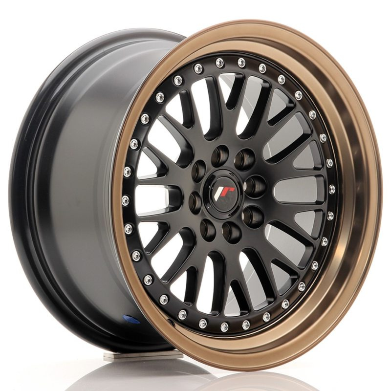 Japan Racing JR10 16x8 ET20 4x100/108 Black + Bronze Lip
