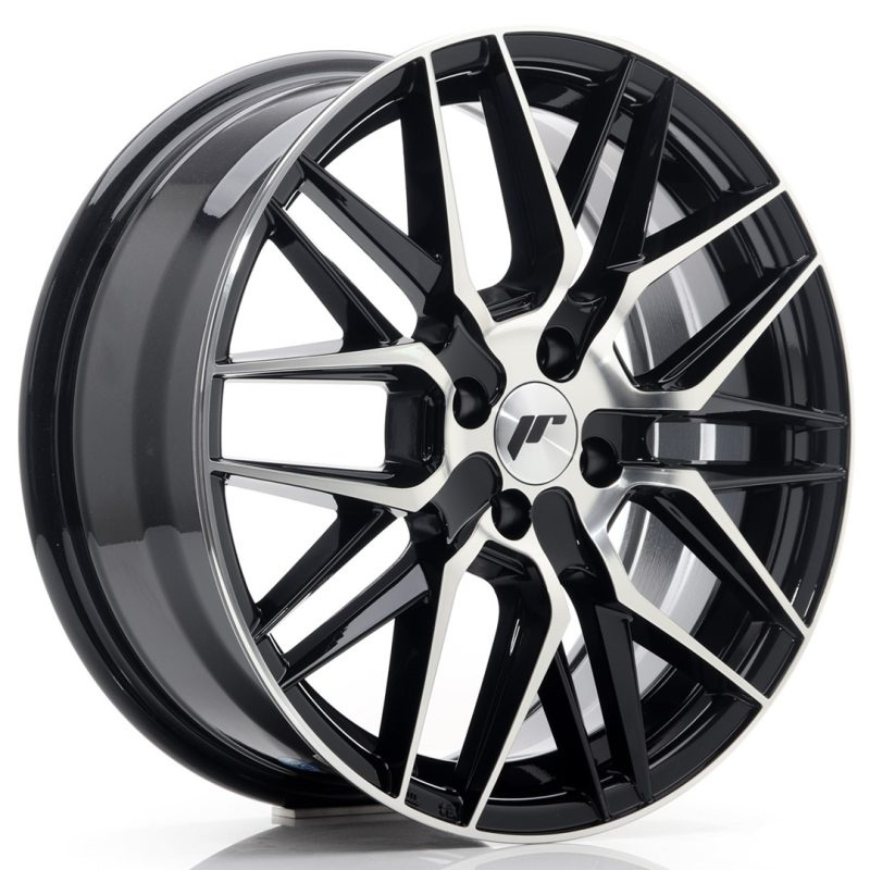 Japan Racing JR28 17x7 ET40 4x100 Gloss Black Machined Face