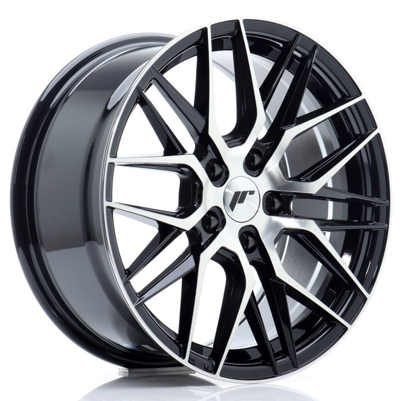 Japan Racing JR28 17x8 ET40 5x112 Gloss Black Machined Face