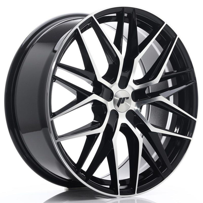 Japan Racing JR28 21x9 ET15-45 5H Undrilled Gloss Black Machined Face