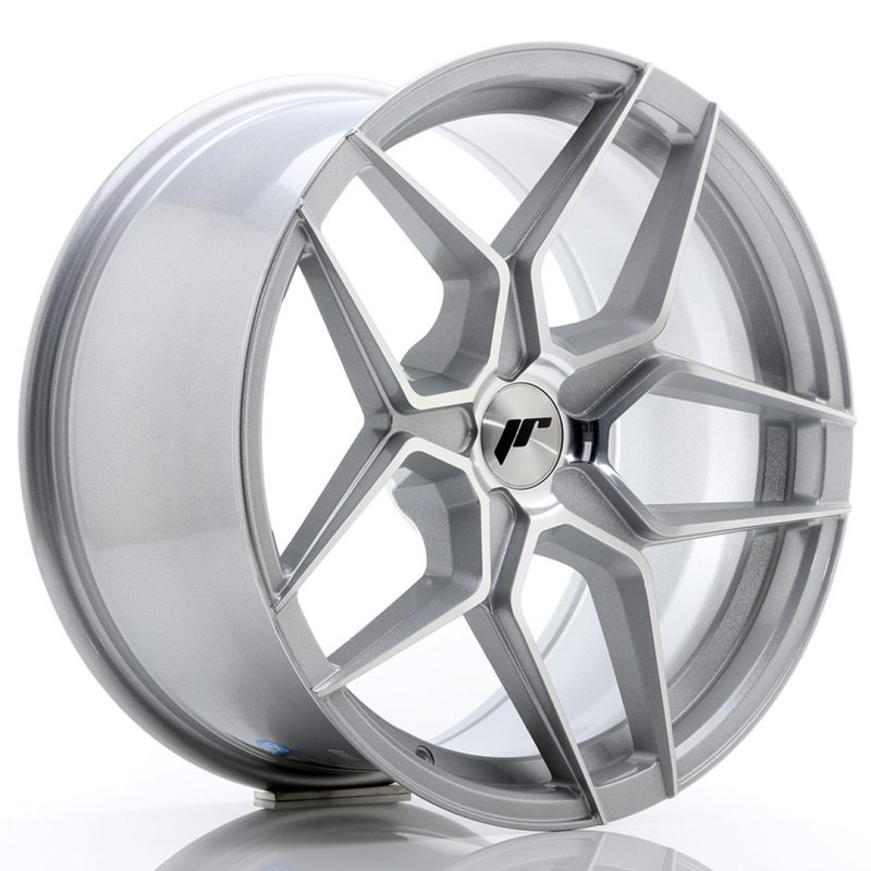 Japan Racing JR34 18x9 ET20-42 5H Undrilled Silver Machined Face