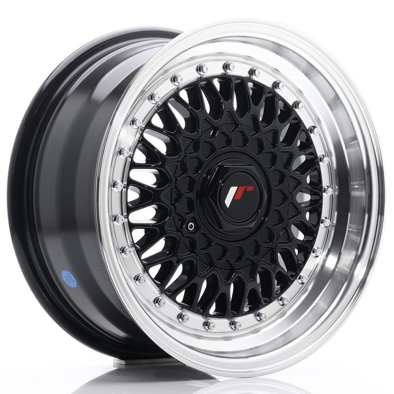 Japan Racing JR9 15x7 ET20 4x100/108 Gloss Black w/Machined Lip