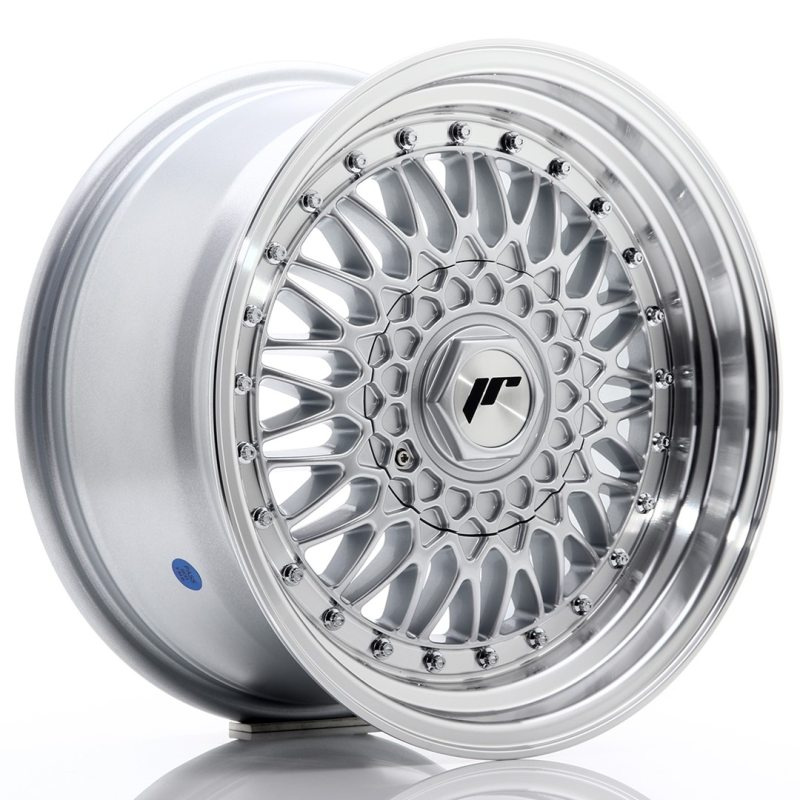 Japan Racing JR9 16x8 ET25 4x100/108 Silver w/Machined Lip+Silver Rivets