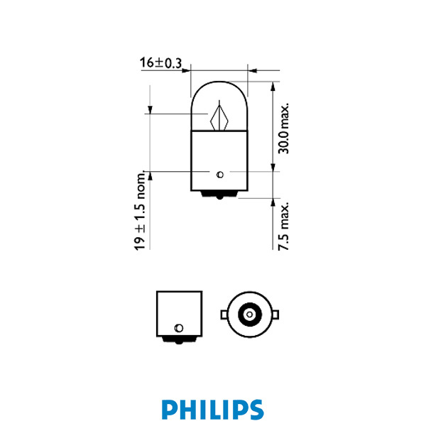 Philips Light bulb LL 12V 5W BA15s