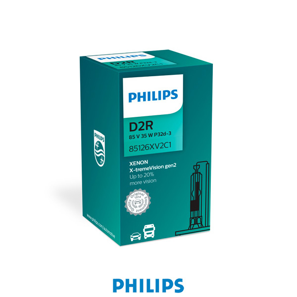 Philips Gas Discharge Lamp D2R X-tremeVision 35W Xenon +50%