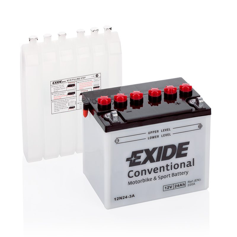 Motorcycle battery 4501 EXIDE MC 12N24-3A 24Ah 220A(EN)