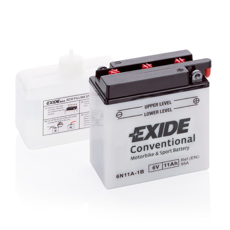 Motorcycle battery 4542 EXIDE MC 6N11A-1B 11Ah 95A(EN)