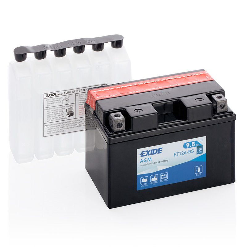 Motorcycle battery 4905 EXIDE MC ET12A-BS 10Ah 130A(EN)