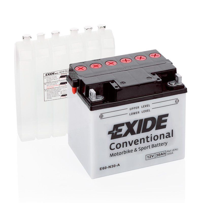Motorcycle battery 4943 EXIDE MC E60-N30-A 30Ah 300A(EN)