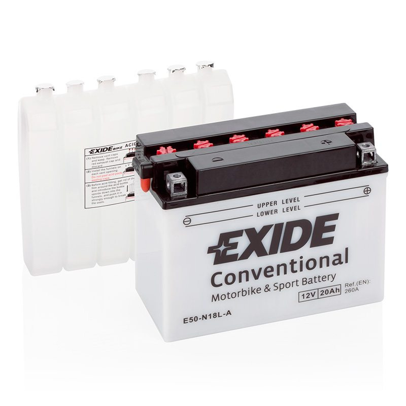Motorcycle battery 4944 EXIDE MC E50-N18L-A 20Ah 260A(EN)