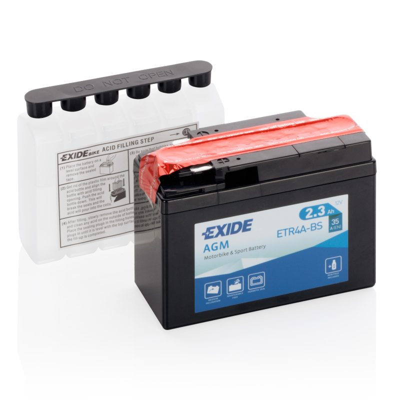Motorcycle battery 4972 EXIDE MC ETR4A-BS 2,3Ah 35A(EN)