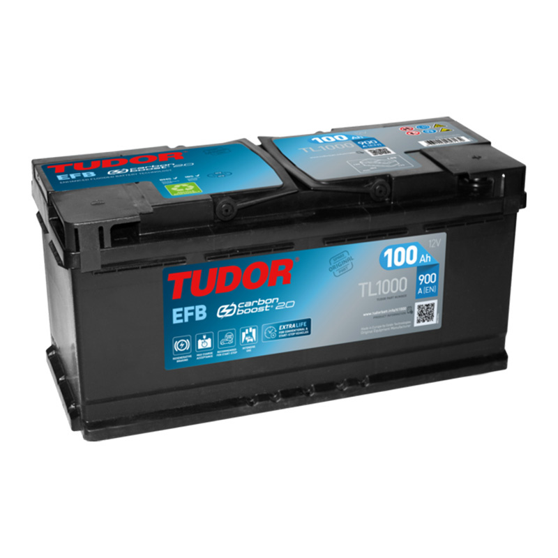 Starting Battery TL1000 TUDOR EXIDE START-STOP EFB 100Ah 900A(EN)